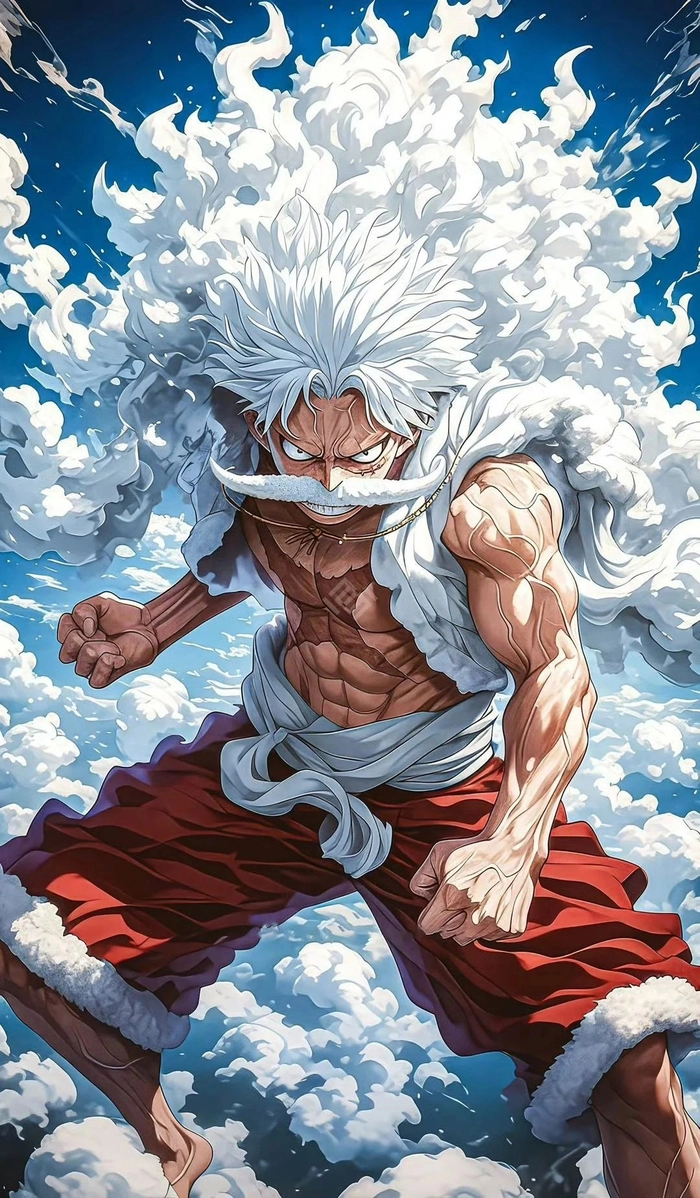 Ảnh nền Luffy gear 5 ấn tượng