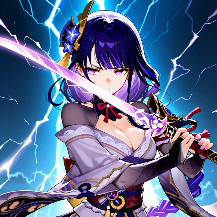 Ảnh nền Raiden Shogun cực cháy