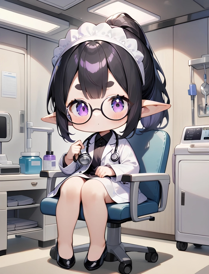 Ảnh nữ bác sĩ anime chibi