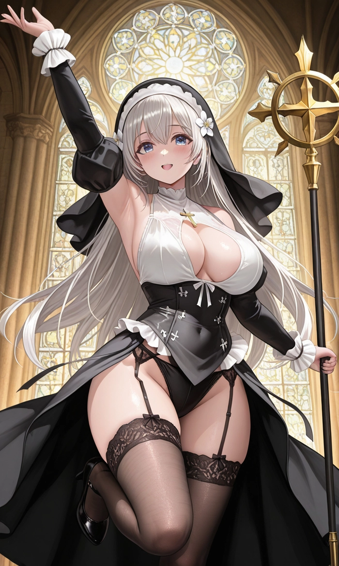 Ảnh nữ tu anime mặc bikini
