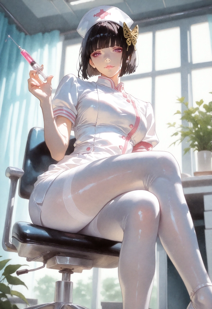 Ảnh y tá anime ngắn váy táo bạo