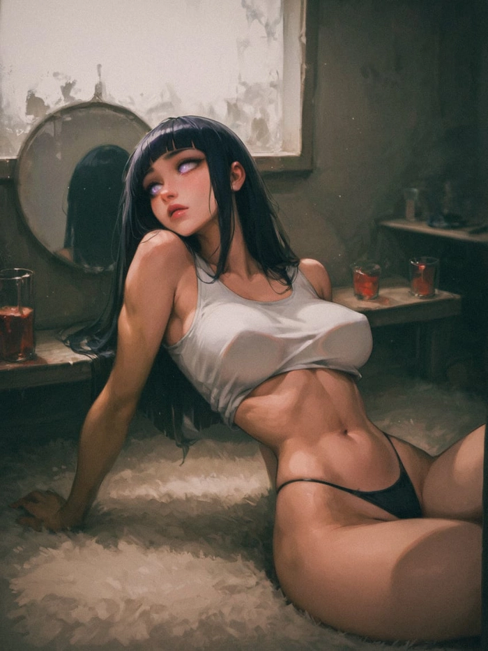 Anime Hinata Hyuga tạo dáng mê hoặc