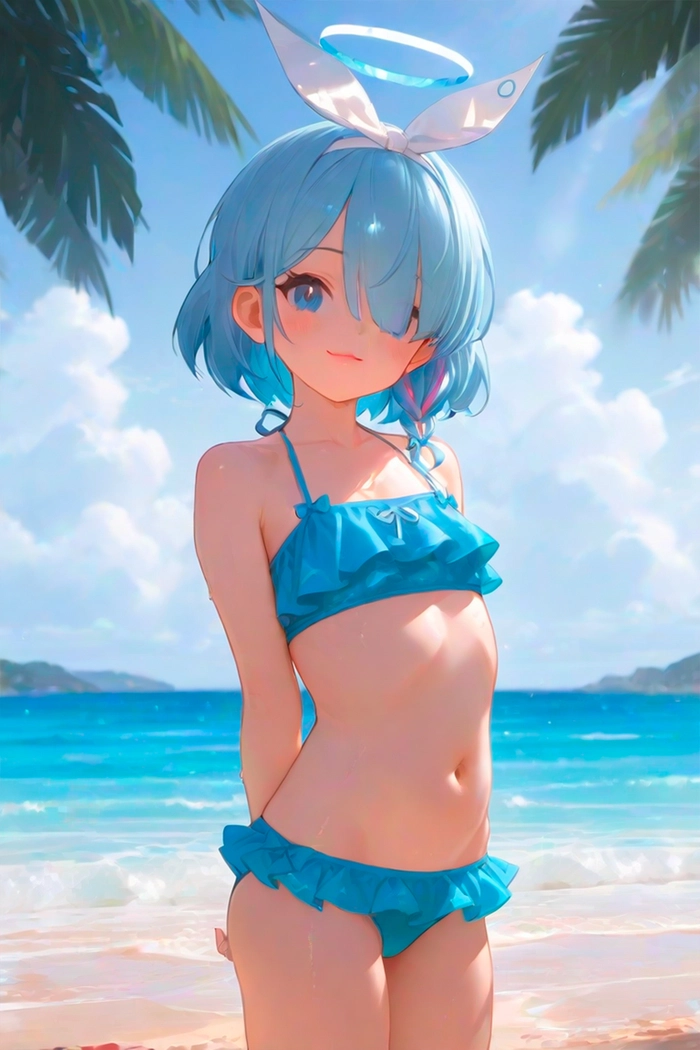 Arona Blue Archive bikini loli