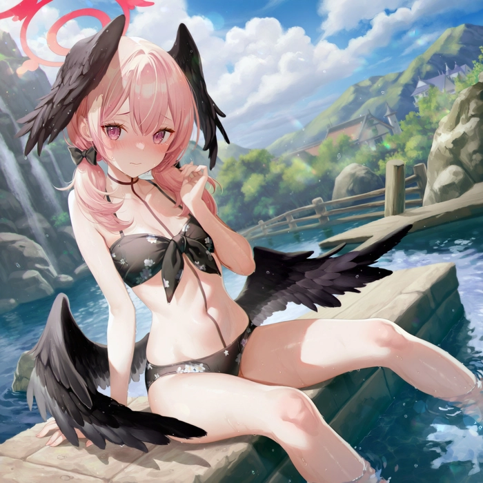 Avatar Koharu Blue Archive anime thần thái lạnh lùng