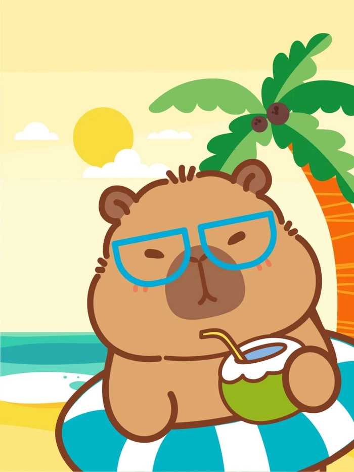 Capybara hoạt họa đáng yêu