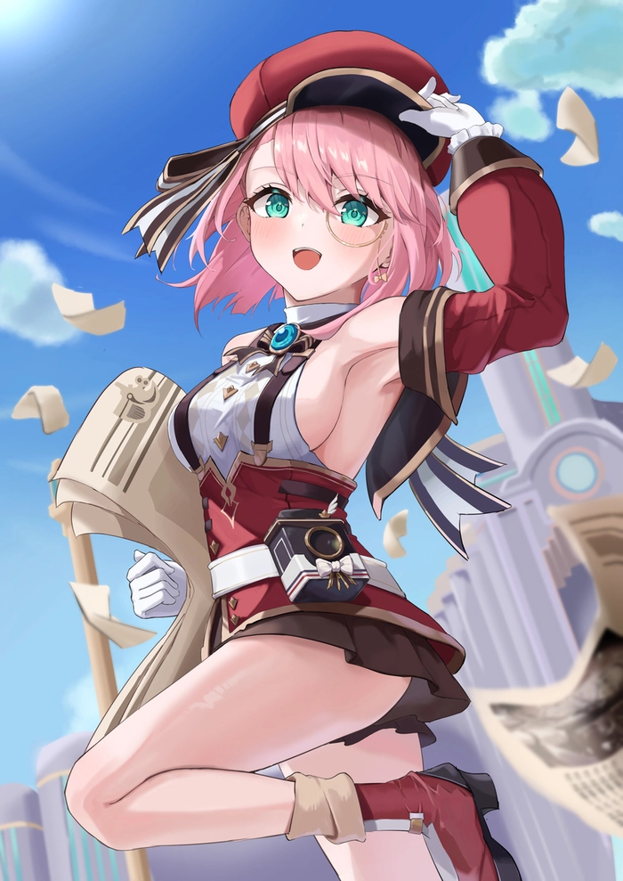 Charlotte Genshin mặc váy ngắn