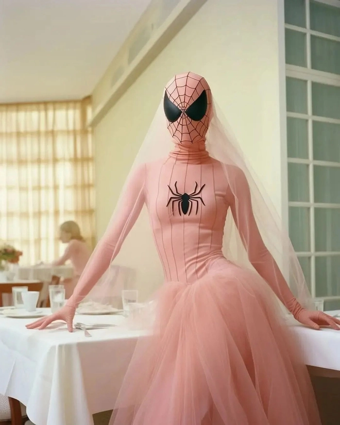 Cosplay người Nhện nữ tạo dáng quyến rũ