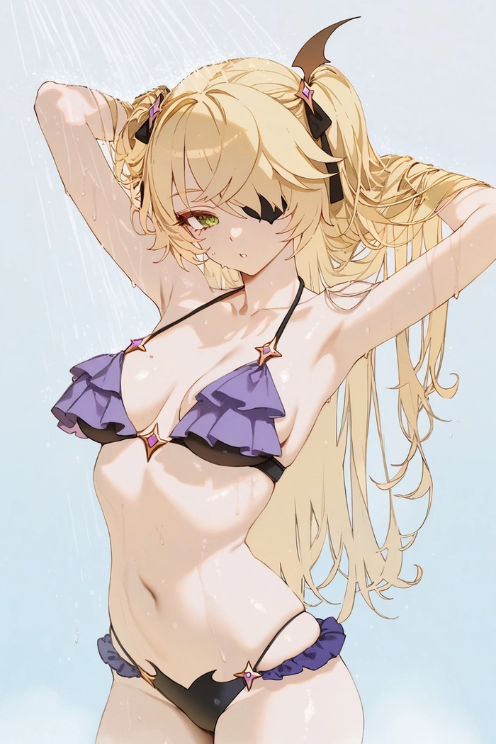 Fanart Fischl bikini phong cách