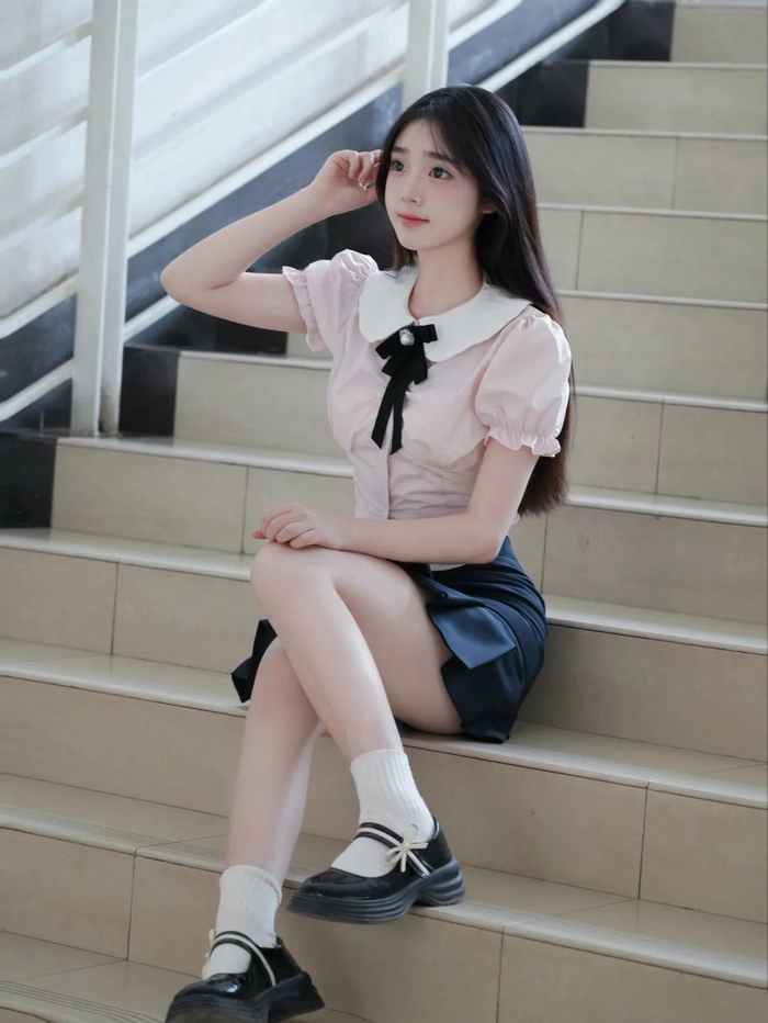 Gái xinh đại học mặc đồng phục
