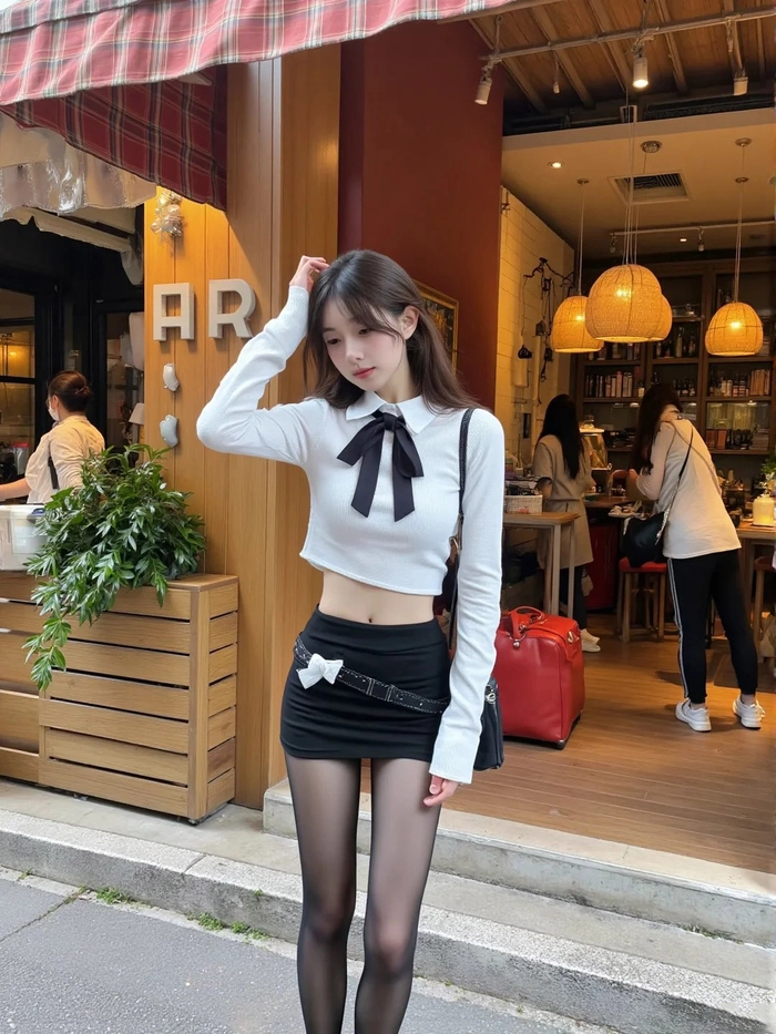 Gái xinh mặc chân váy ngắn