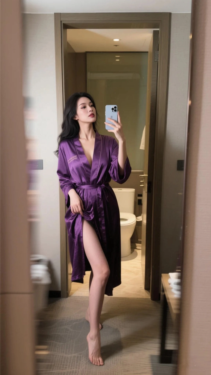 Gái xinh mặc đồ ngủ khoe dáng