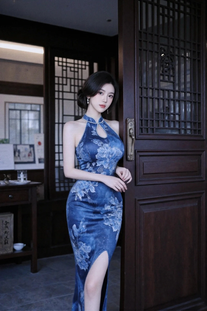 Gái xinh mặc sườn xám