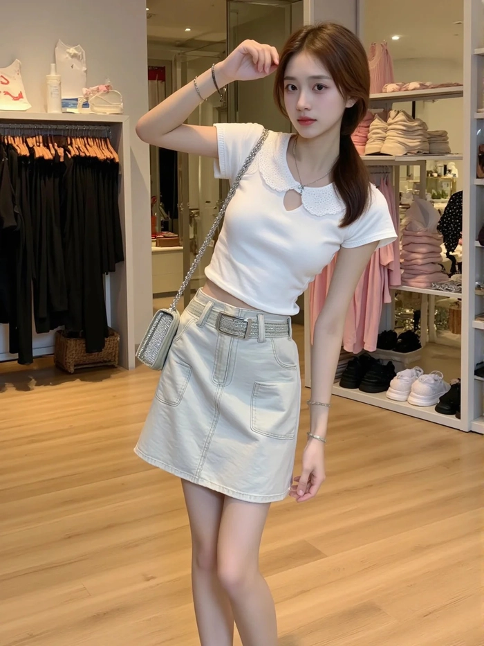 Gái xinh mặc váy body khoe dáng