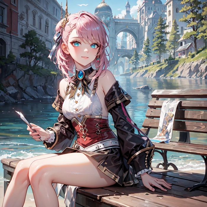 Genshin Impact Charlotte tạo dáng sexy
