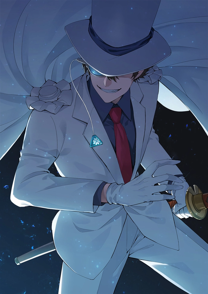 Hình Kaitou Kid trong đêm