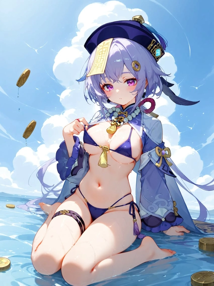Hình Qiqi bikini phong cách anime
