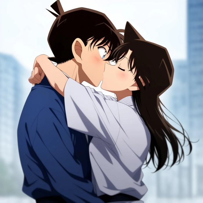 Hình Shinichi Ran tình tứ full HD