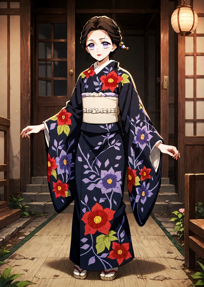 Hình Tamayo diện kimono