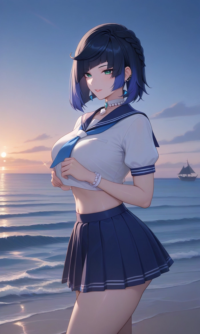 Hình Yelan anime đẹp táo bạo