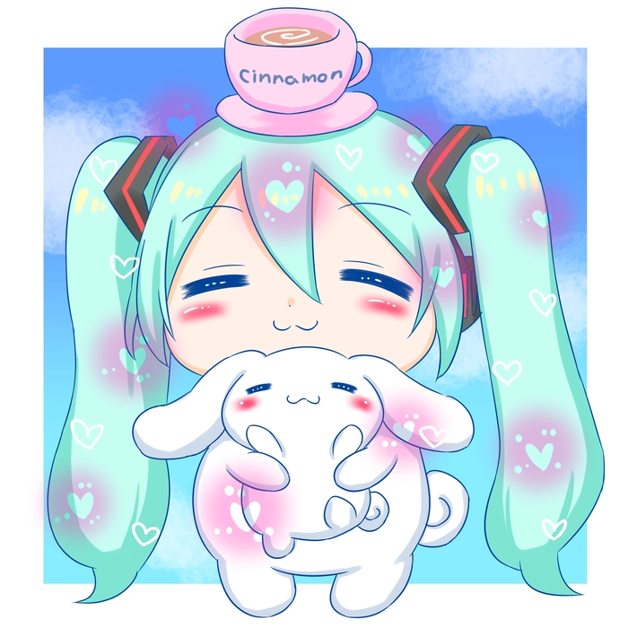 Hình ảnh Cinnamoroll anime chibi kẹo ngọt