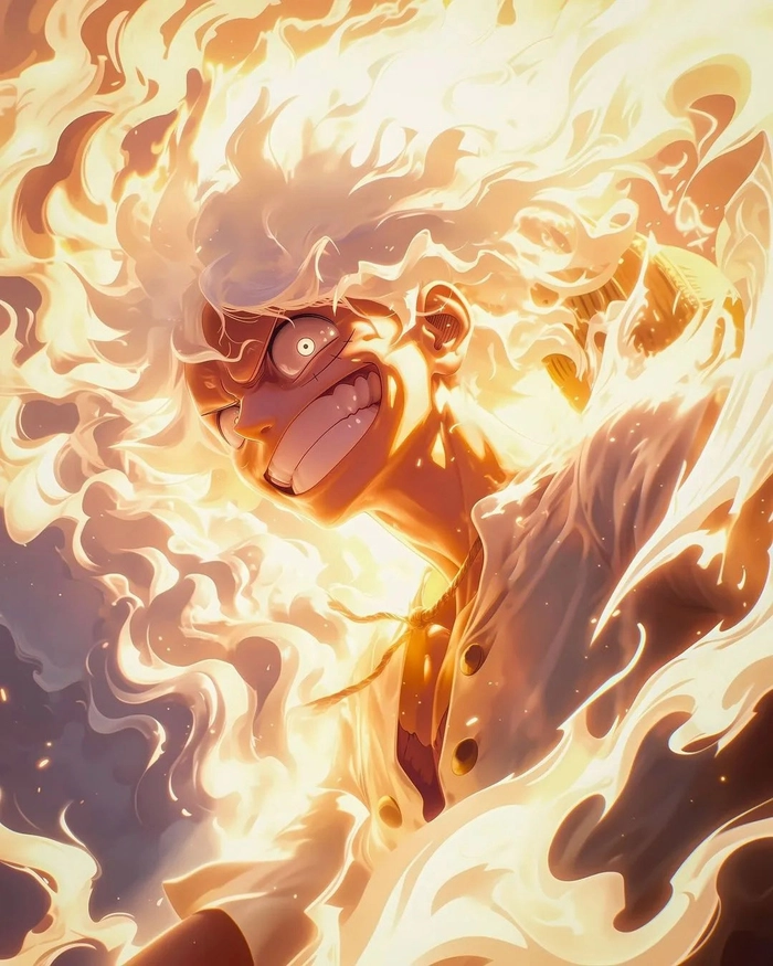 Hình ảnh Luffy anime gear 5 đẹp