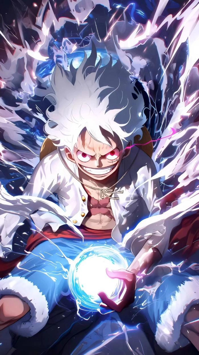 Hình ảnh Luffy gear 5 cực cháy