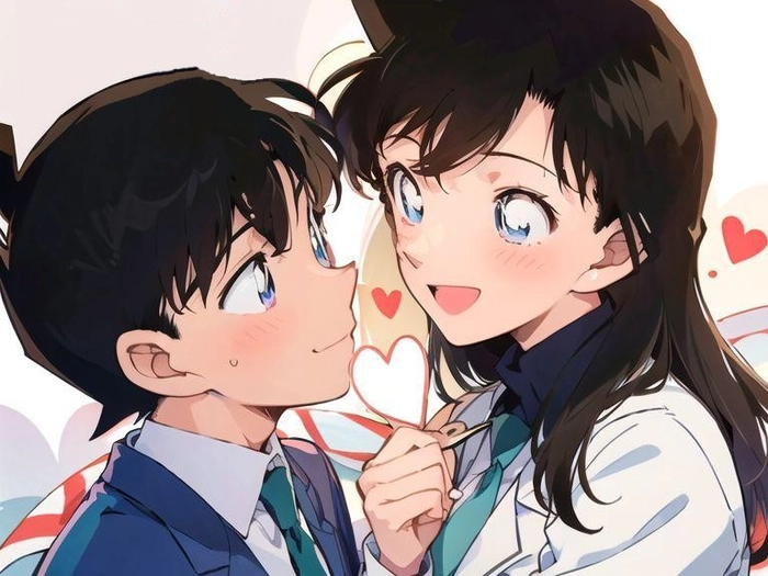 Hình ảnh Shinichi và Ran anime