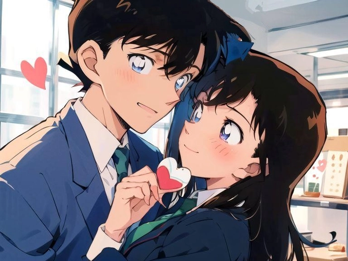 Hình ảnh Shinichi và Ran đẹp cảm xúc