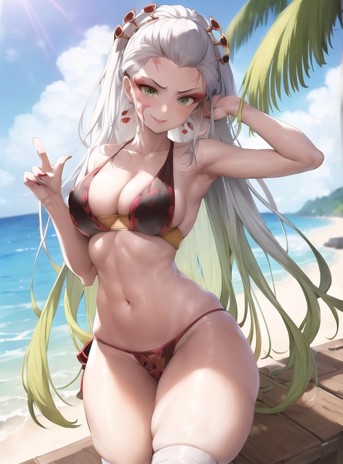 Hình ảnh anime Daki bikini đáng yêu