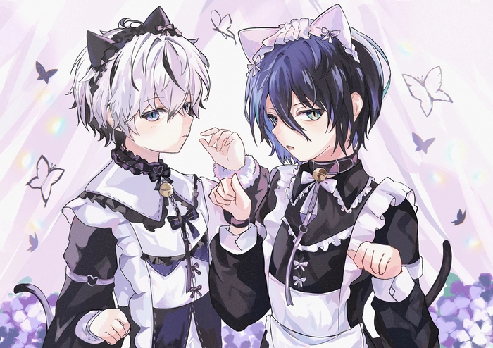 Hình ảnh anime nam trong trang phục hầu gái