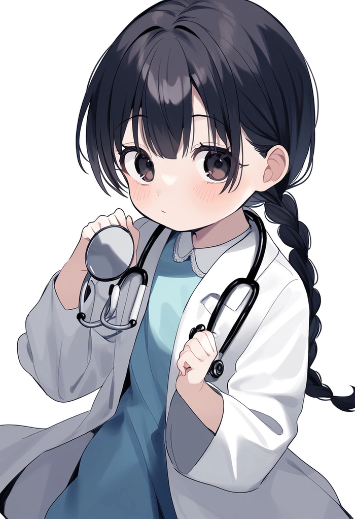 Hình ảnh bác sĩ anime nữ buộc tóc