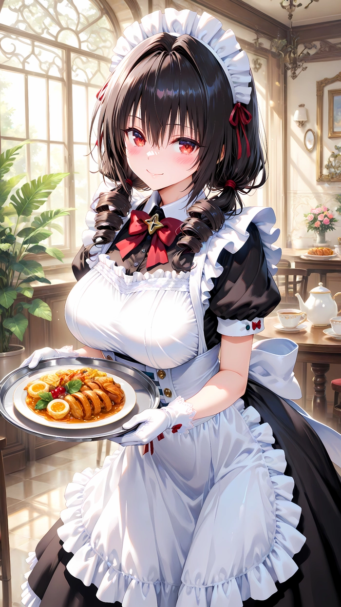 Hình ảnh hầu gái anime có tai mèo