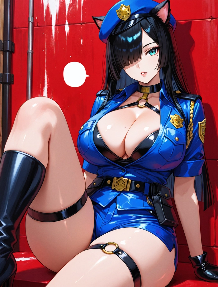 Hình ảnh nữ cảnh sát hoạt hình sexy