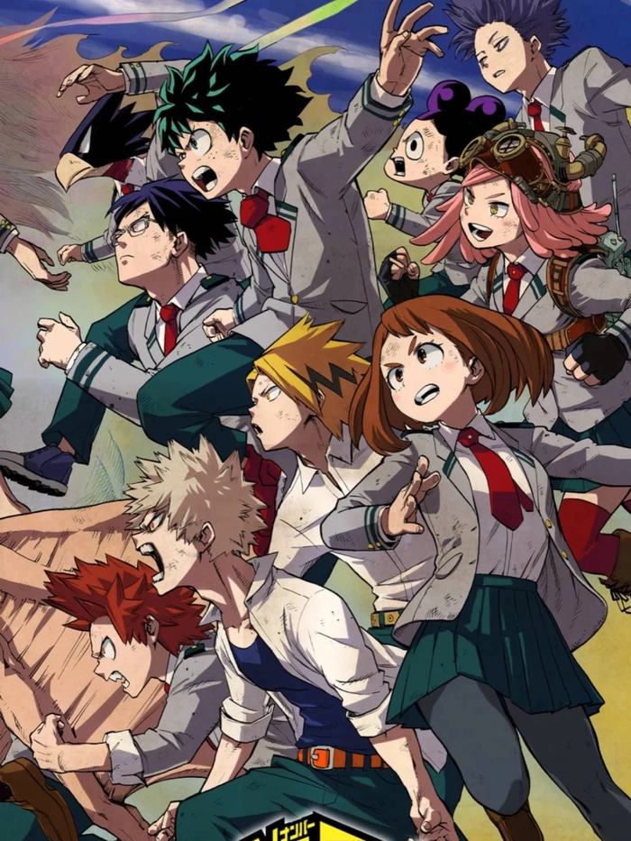 Hình anime Học Viện Anh Hùng nhóm bạn