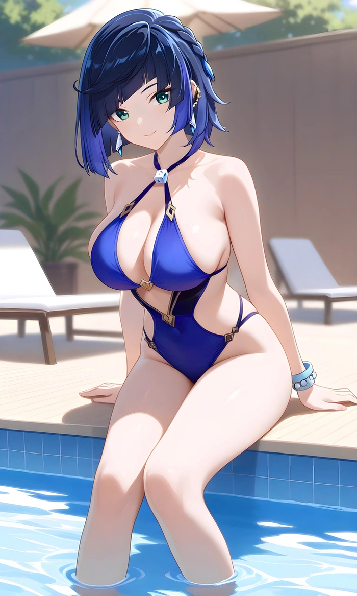 Hình anime Yelan cuốn hút