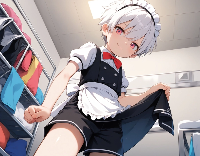 Hình anime nam mặc đồ hầu gái sexy cool