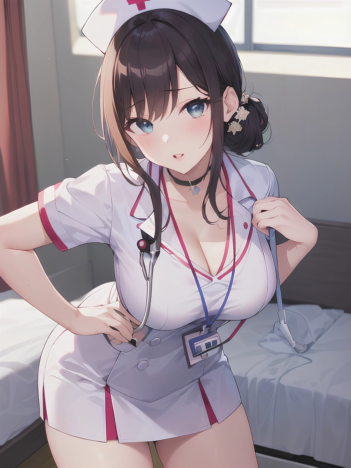 Hình anime y tá mặc váy ngắn