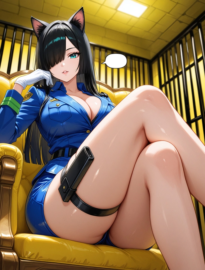 Hình nền anime nữ cảnh sát xinh đẹp