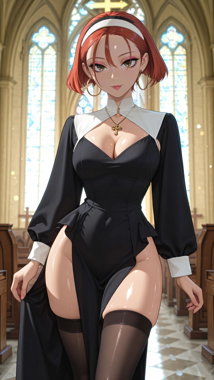 Hình nền anime nữ tu sexy