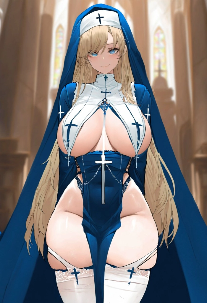 Hình nữ tu sĩ anime cuốn hút
