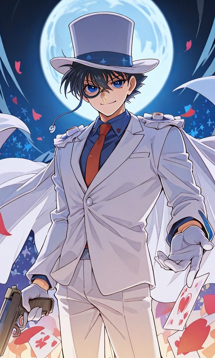 Kaito Kid đội mũ trắng