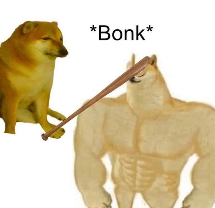 Meme chó bị quánh