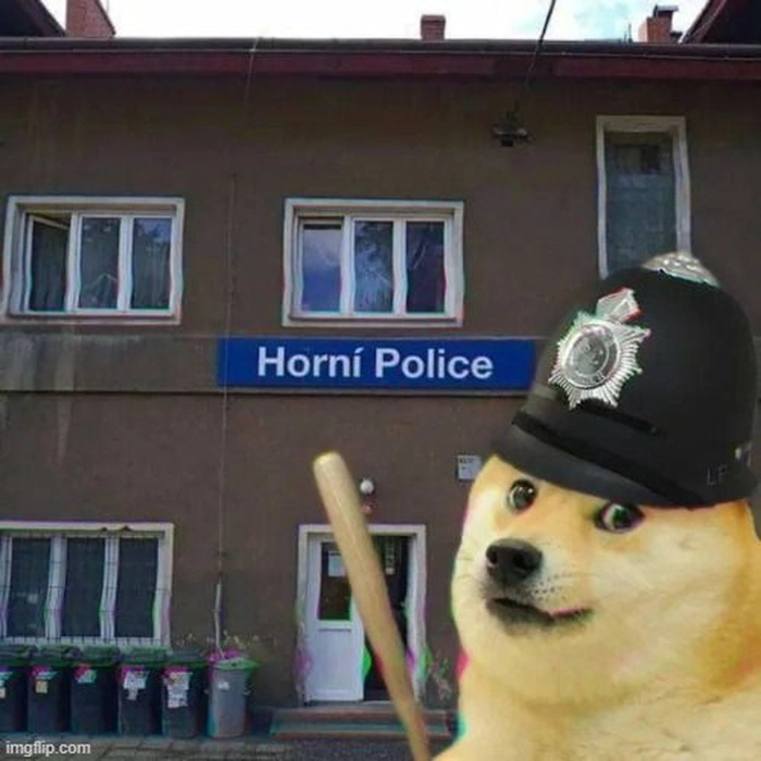 Meme chó cầm gậy chuẩn boss