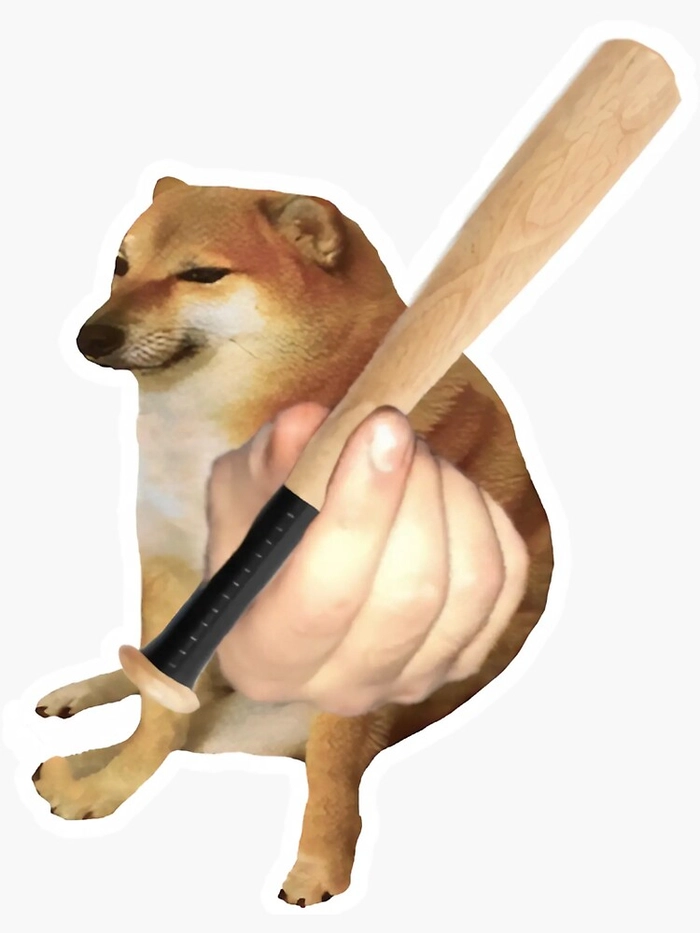 Meme chó cầm gậy meme trend mới