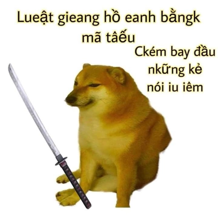 Meme con chó cầm gậy meme chế