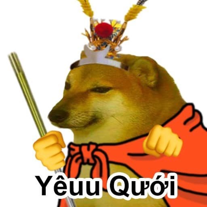 Meme con chó cầm gậy meme hot