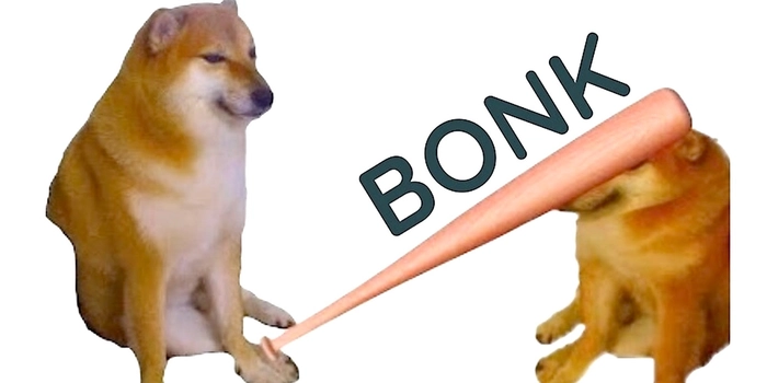 Meme con chó cầm gậy trend