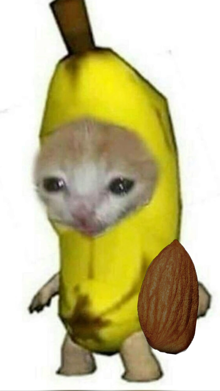 Meme mèo chuối mặt buồn