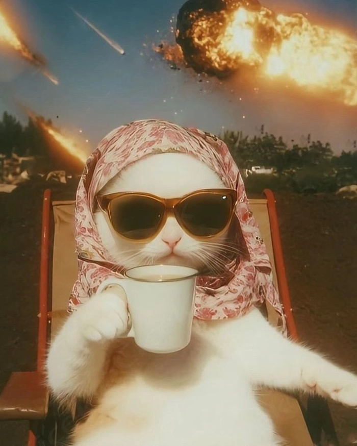 Meme mèo ngầu cực chill