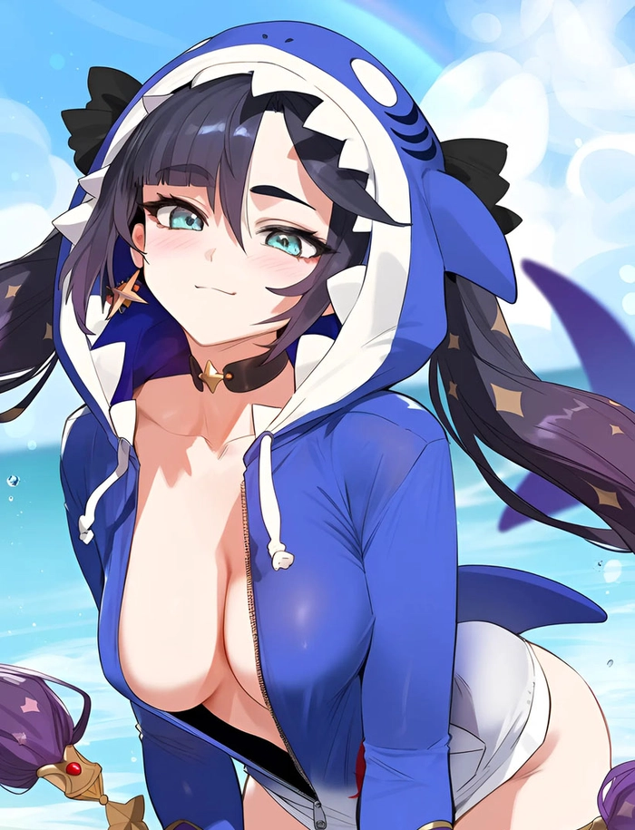 Mona Genshin cosplay táo bạo